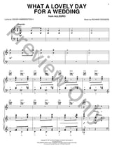 What a Lovely Day for a Wedding piano sheet music cover